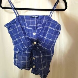 Plaid crop top abercrombie and fitch